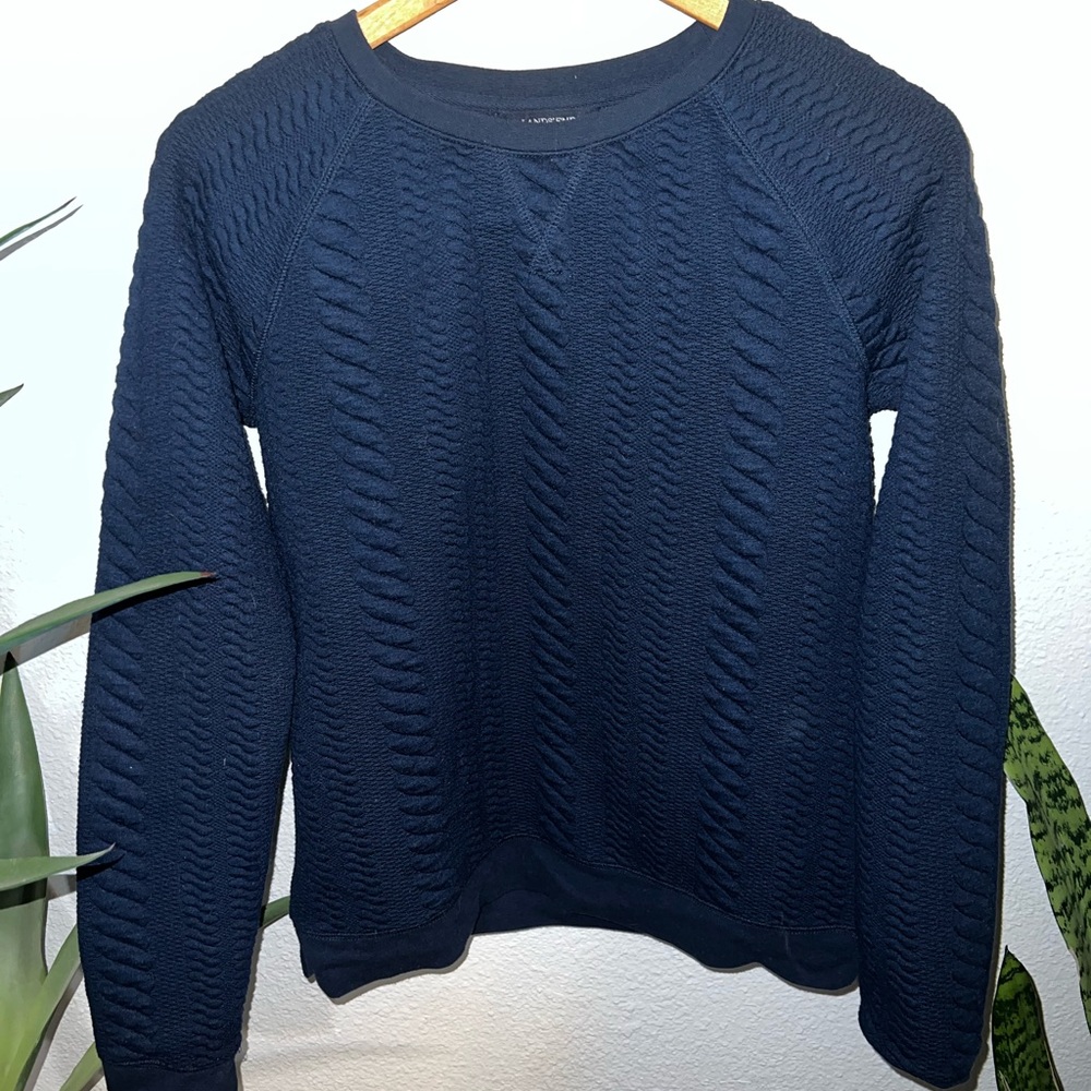 Navy Lands’ End sweater